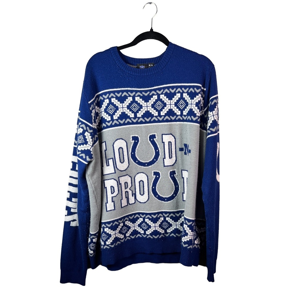NFL Team Apparel Indianapolis Colts Sweater 2010s Men 2XL Ugly Christmas